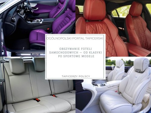Obszywanie foteli samochodowych — od klasyki po sportowe modele